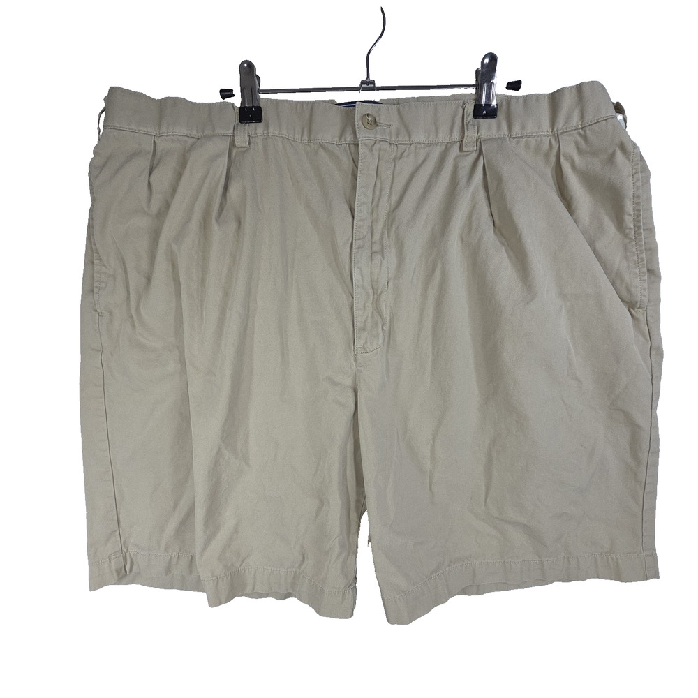 Vintage Polo Golf Ralph Lauren Shorts Mens 44B Pleated Beige Cotton Big & Tall